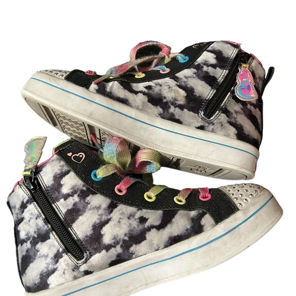 Skechers Twinkle Toes Shuffles Light Up Girls Size 2 sneakers Rhinestones - Picture 7 of 12